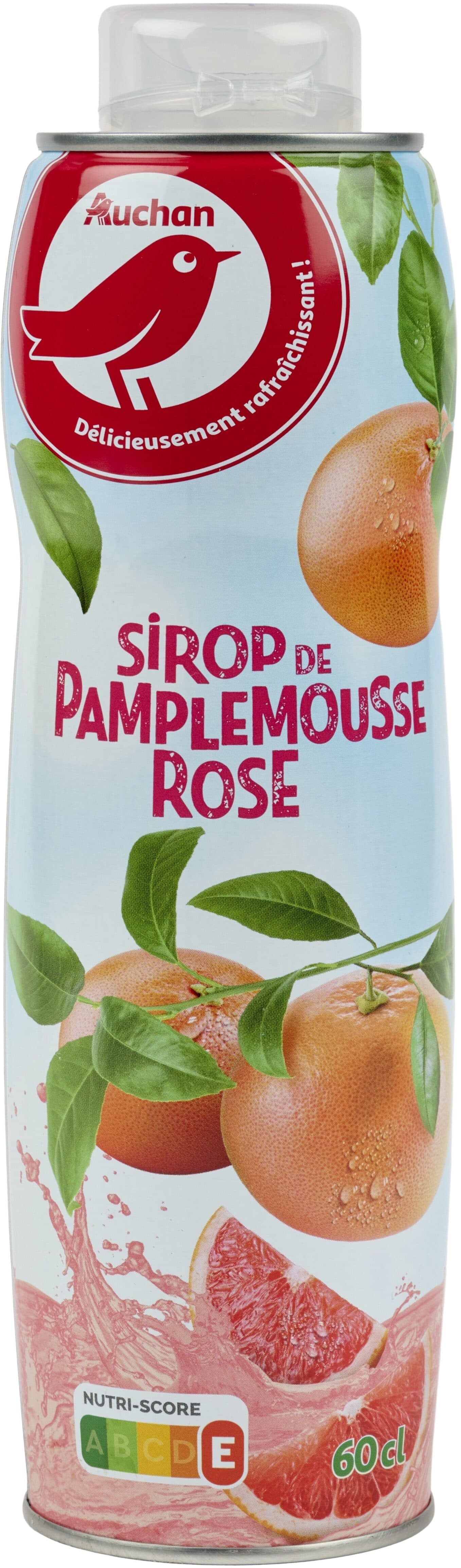 Auchan Sirop de pamplemousse rose packshot