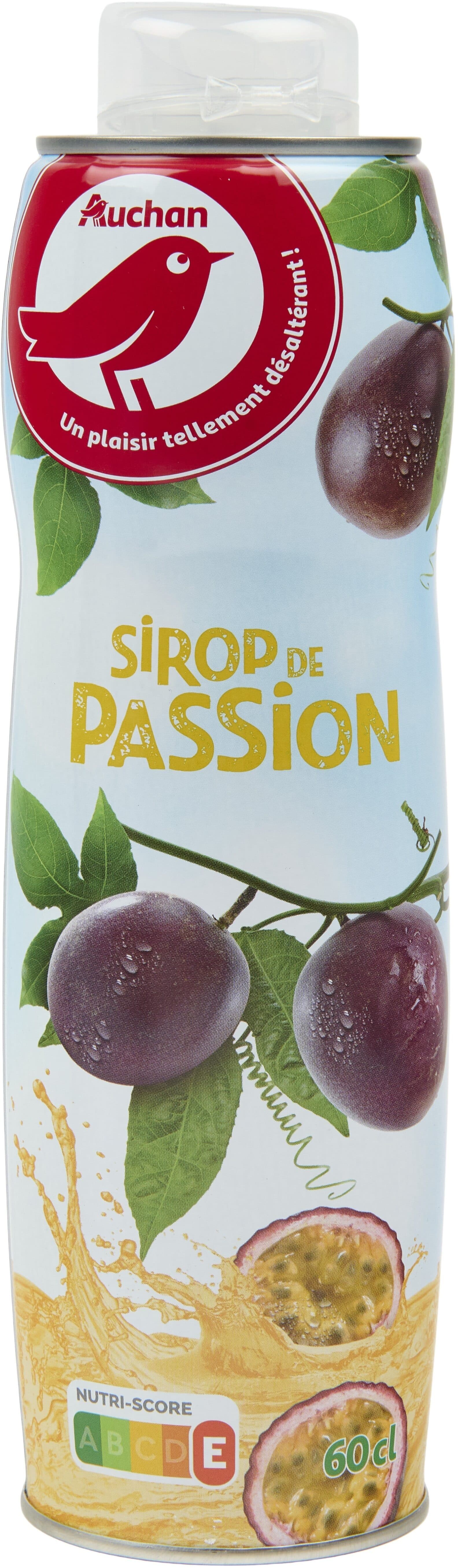 Auchan Sirop de fruit de la passion packshot