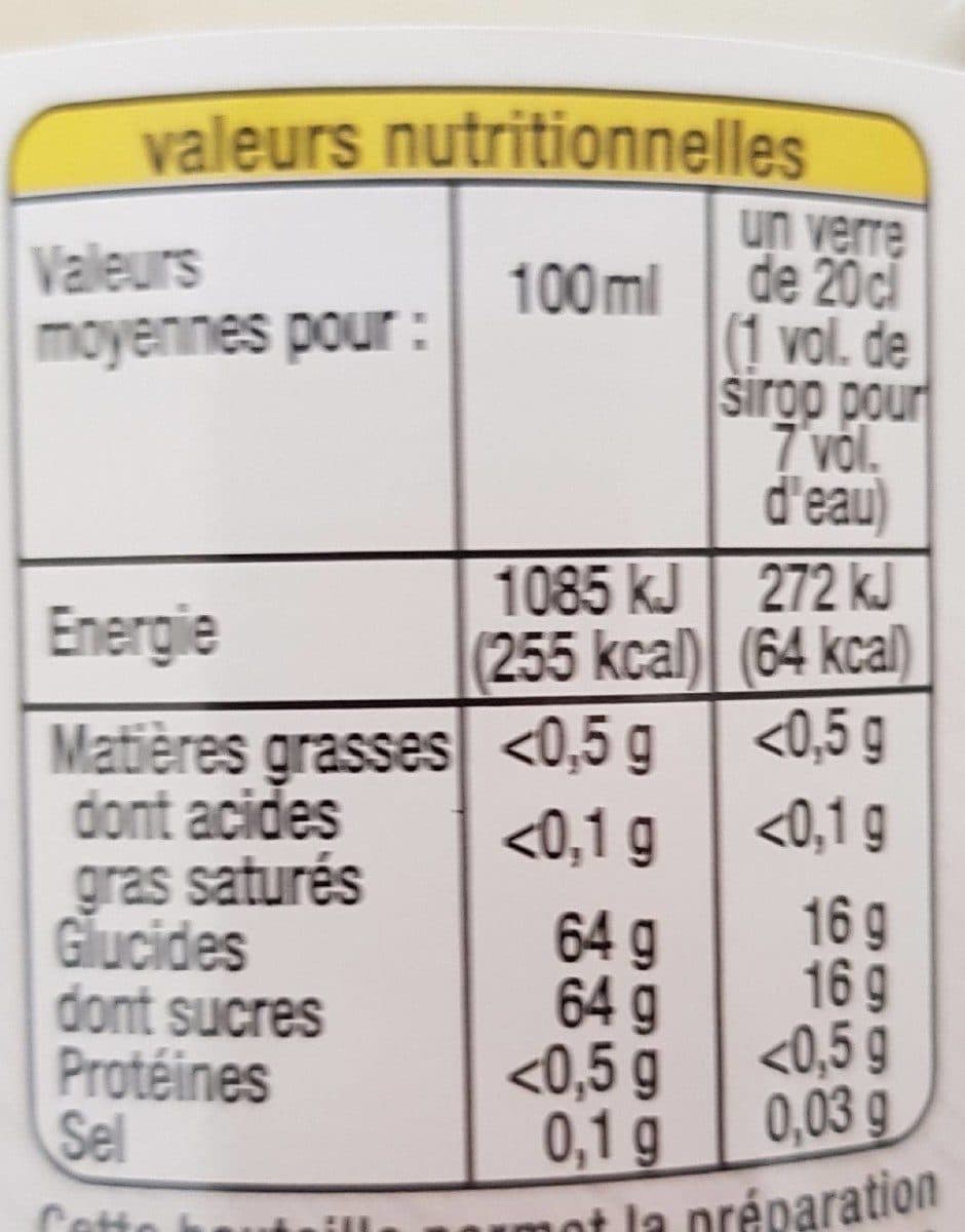 Auchan Sirop de citron packshot