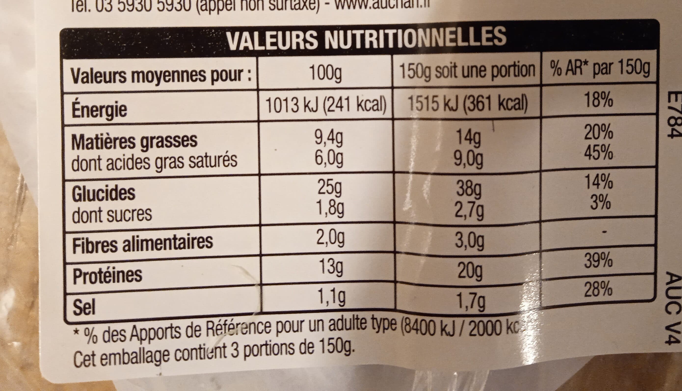 Auchan 4 fromages packshot