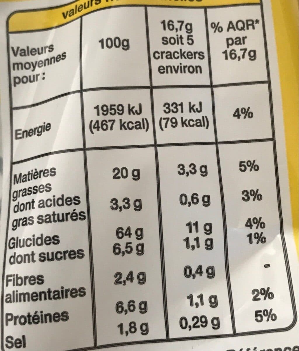 Auchan Crackers salés packshot
