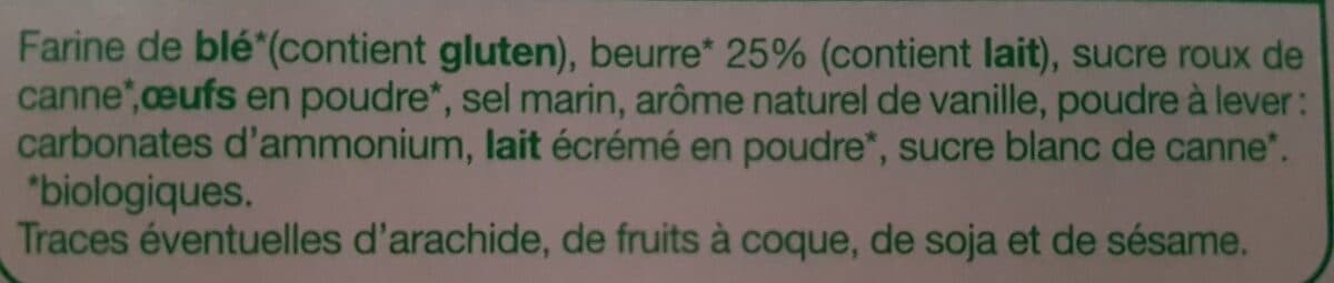 Auchan Galettes pur beurre biologiques. packshot