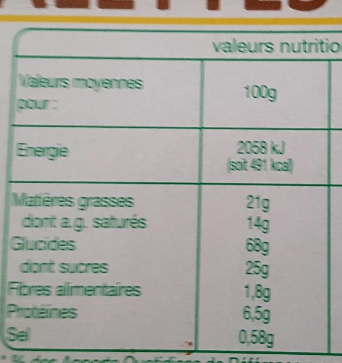 Auchan Galettes pur beurre biologiques. packshot