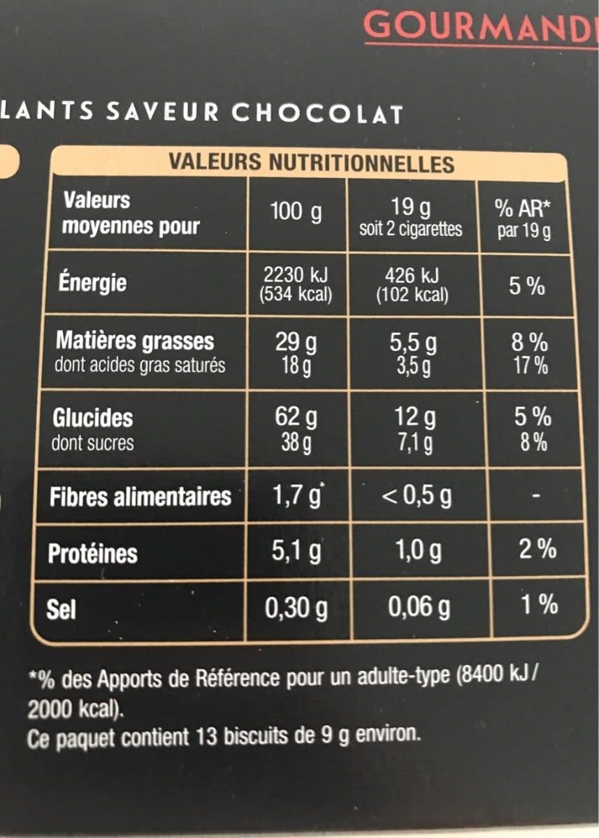 Auchan Cigarettes gourmandes packshot