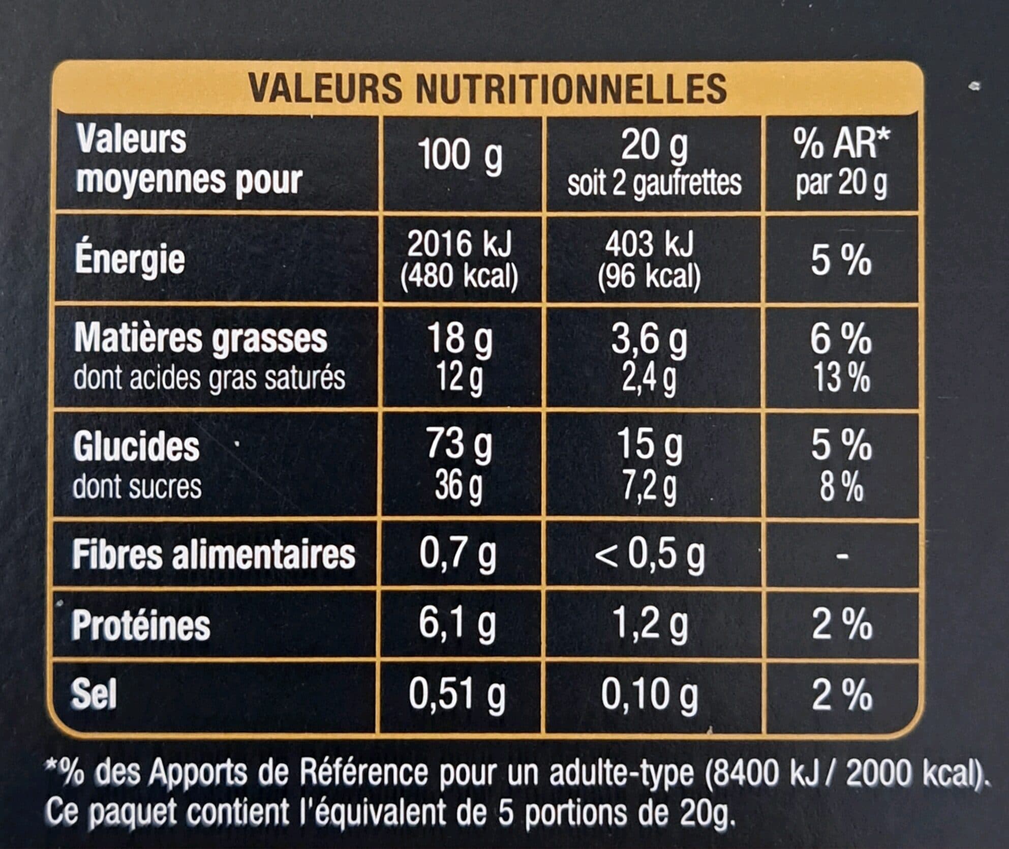 Auchan Gaufres fines packshot