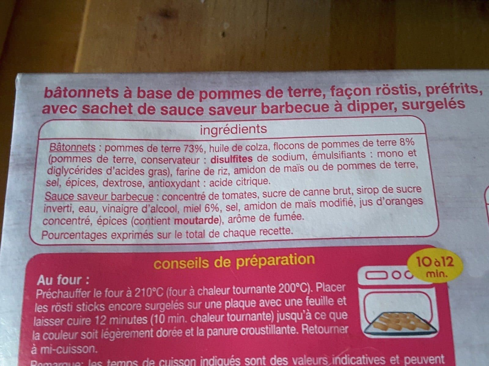 Auchan Rösti Sticks* - sauce saveur barbecue *bâtonnets à base de pommes de terre packshot
