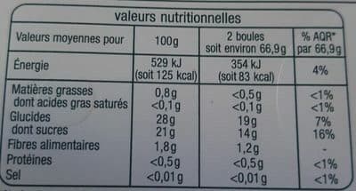 Auchan sorbet plein fruitPOIREavec morceaux packshot