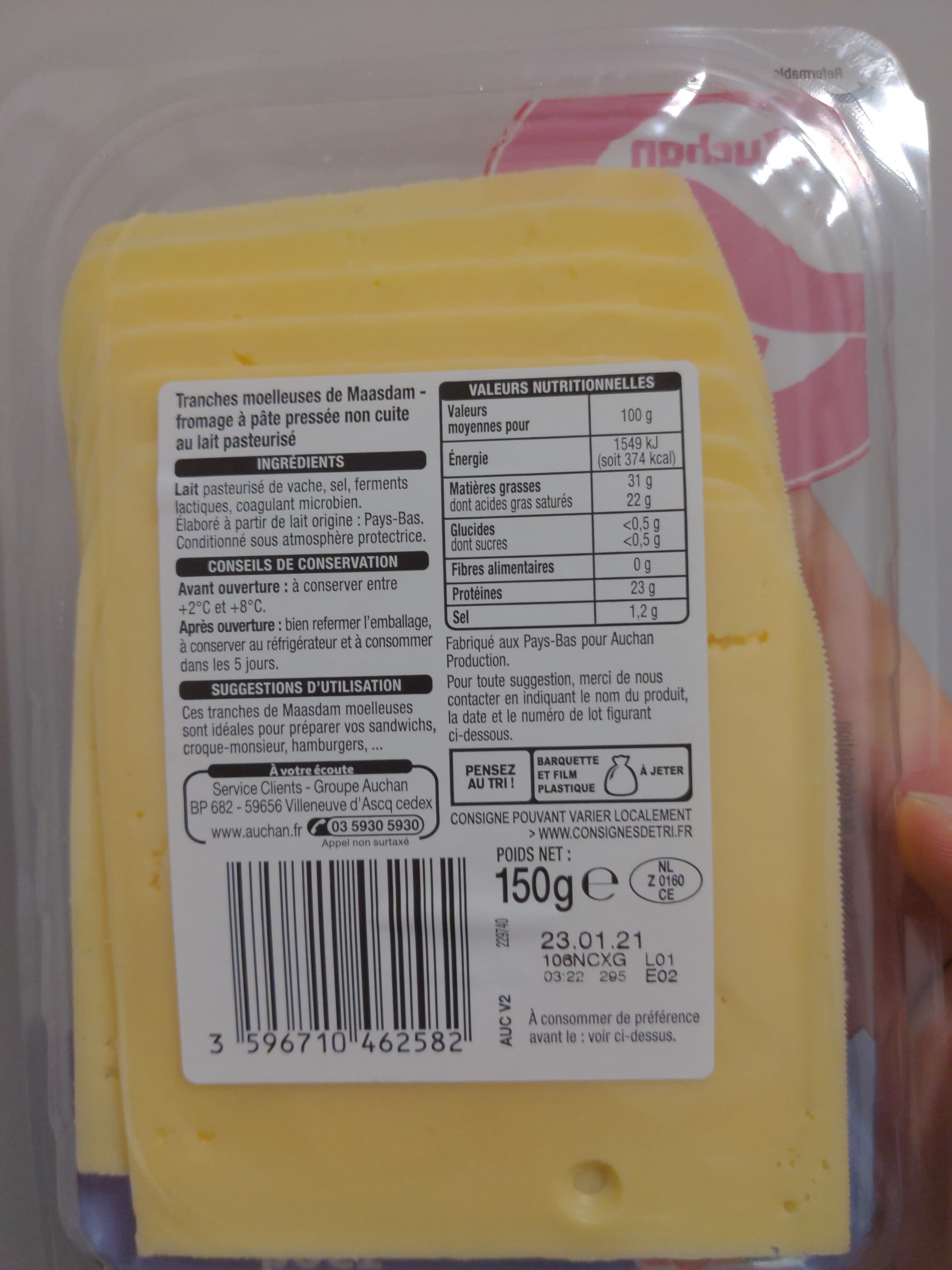 Auchan Maasdam Moelleux packshot