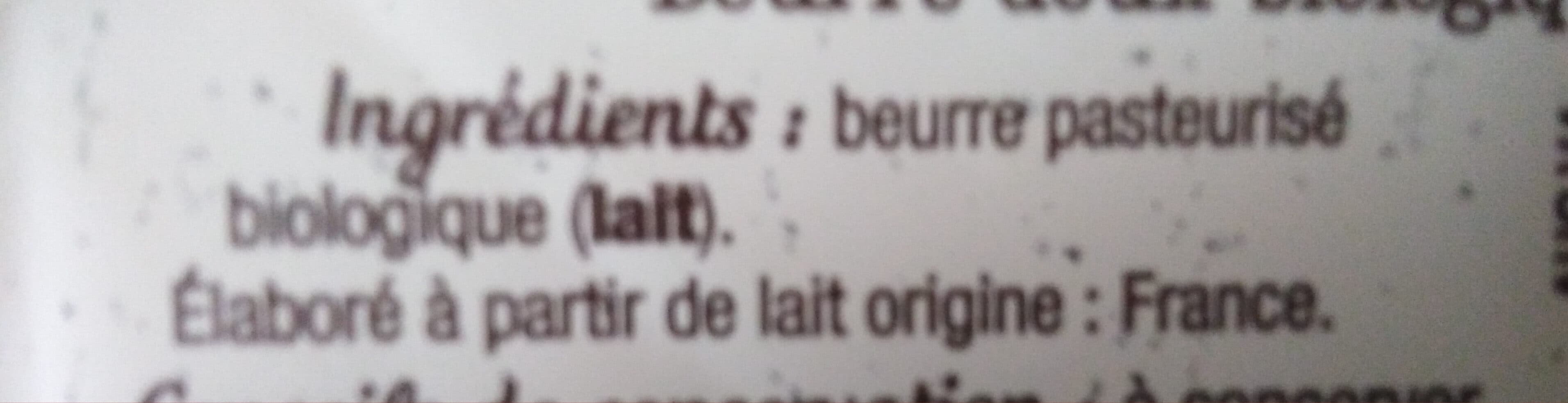 Auchan BIOBeurre moulé DOUX packshot