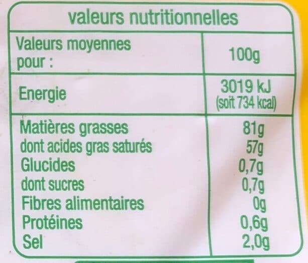 Auchan BIOBeurre moulé DEMI-SEL packshot
