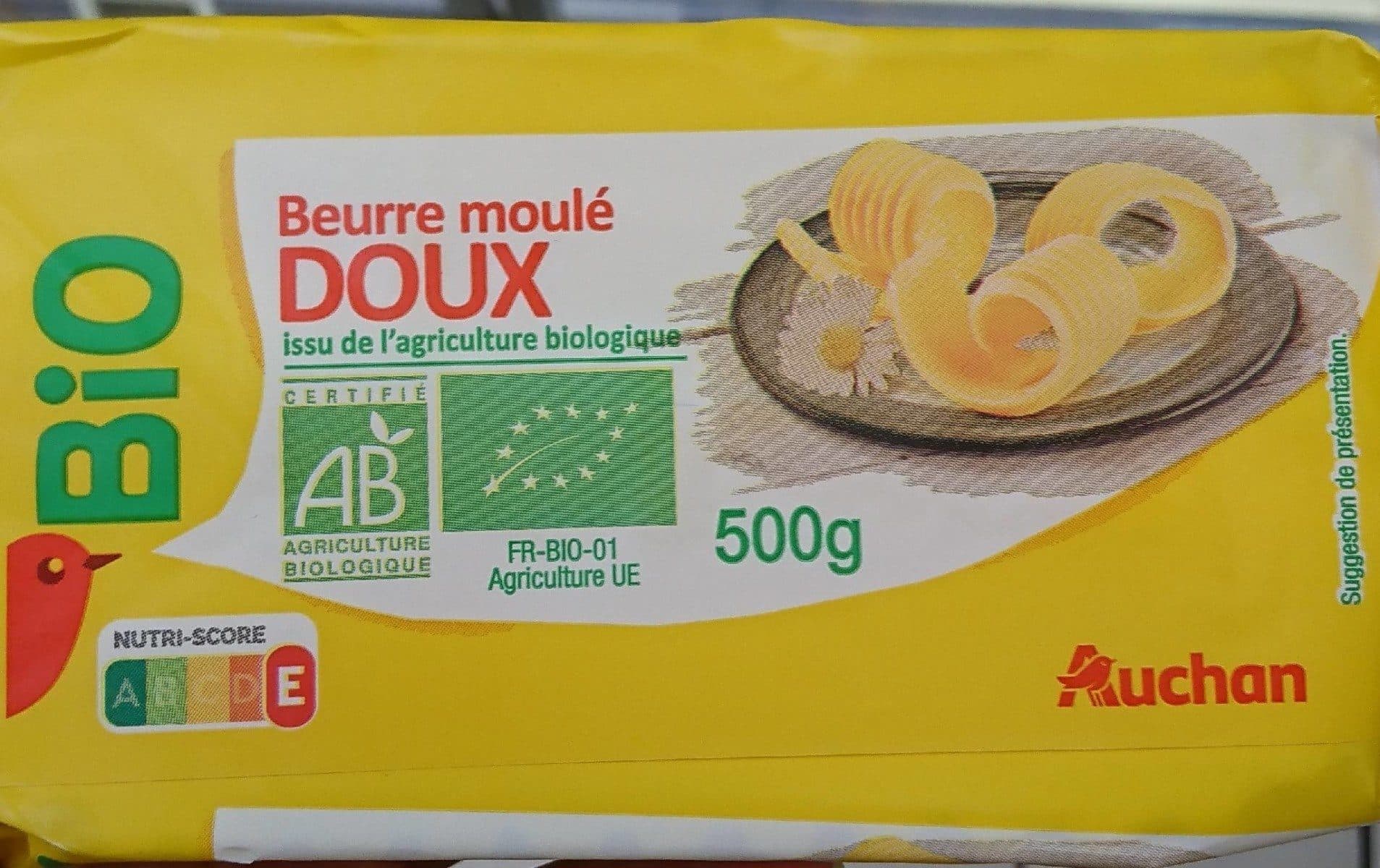 Auchan BIOBeurre moulé DOUX packshot