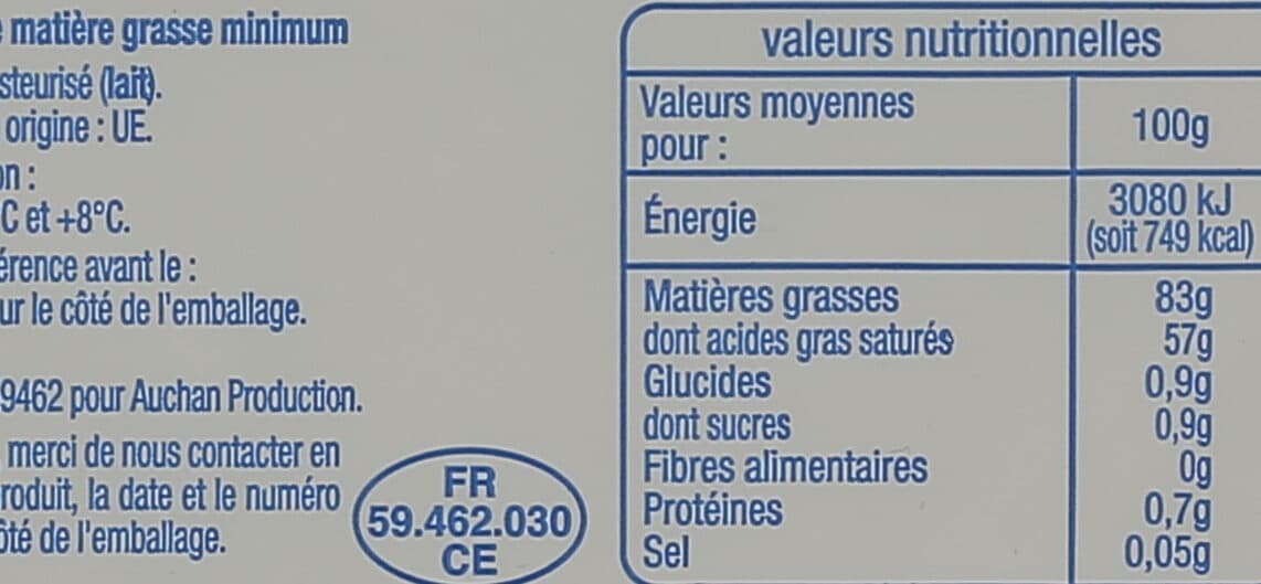 Auchan Beurre mouléDoux packshot