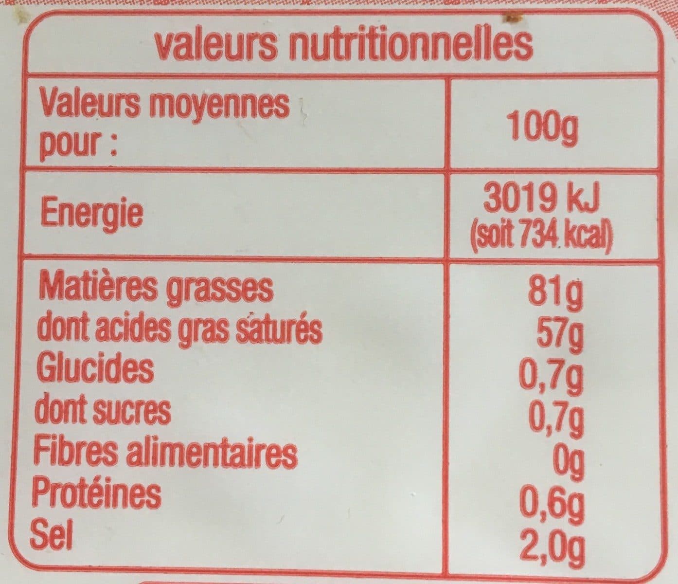 Auchan Beurre mouléDemi-sel packshot