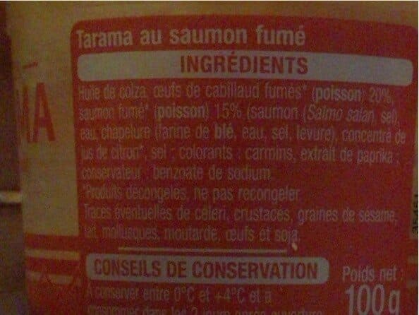 Auchan Tarama au saumon packshot