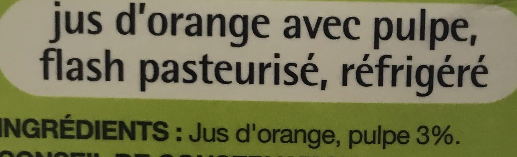 Auchan Orange - 100% PUR JUS - avec pulpe packshot