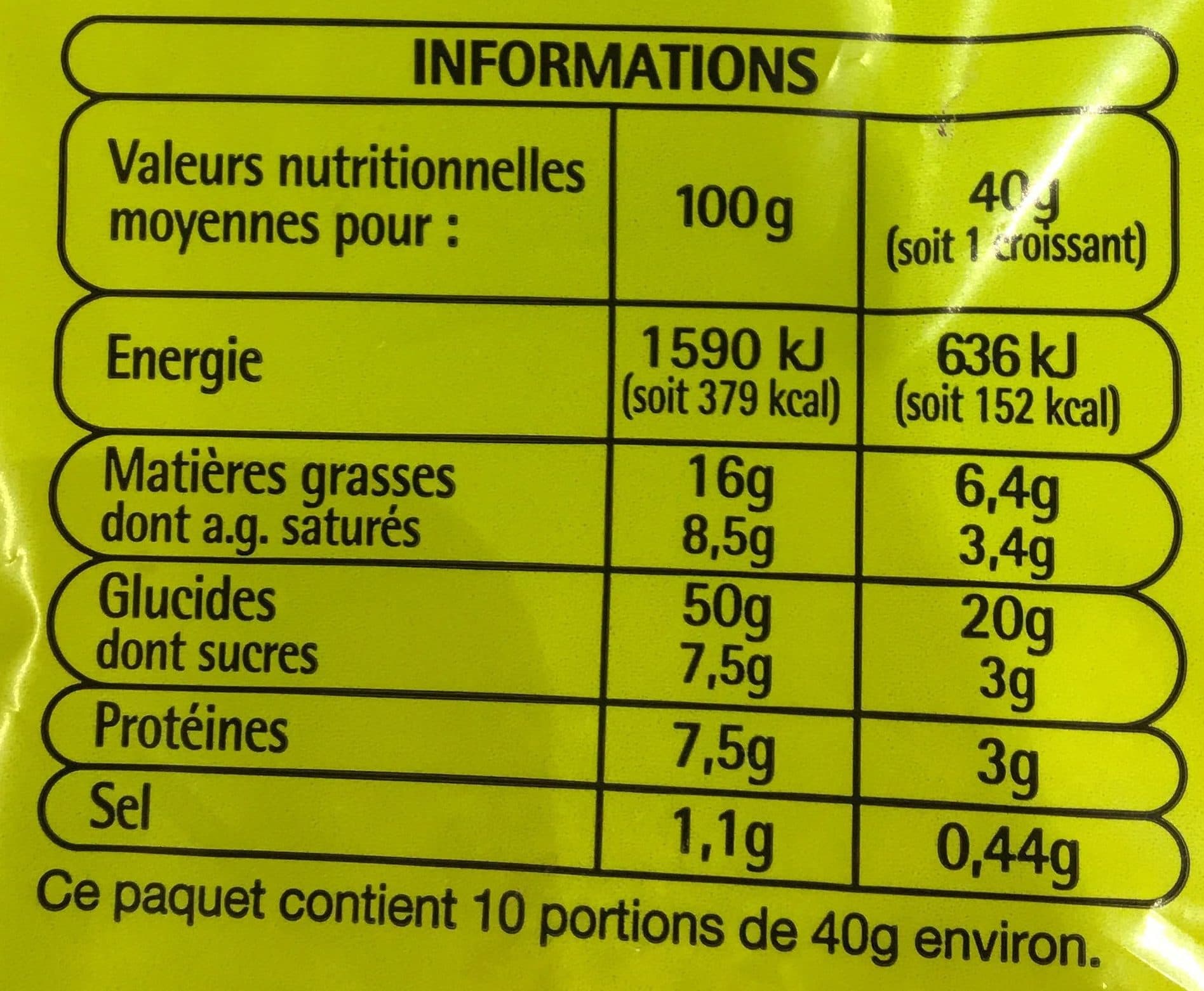 Auchan Croissants x10 packshot