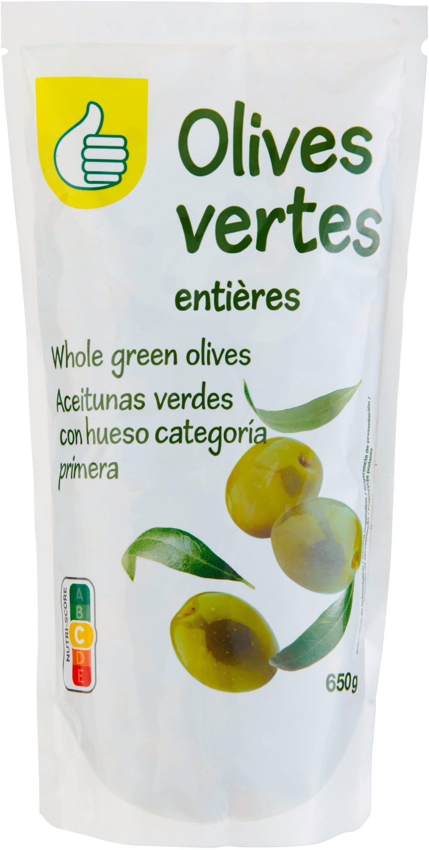 Auchan Olives vertes entières packshot