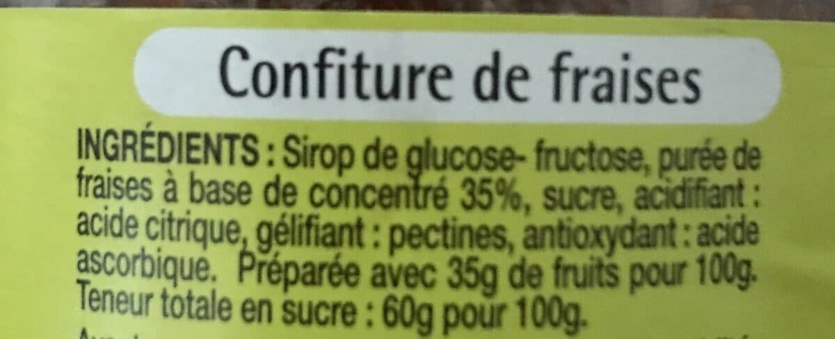 Auchan Confiture de Fraises packshot