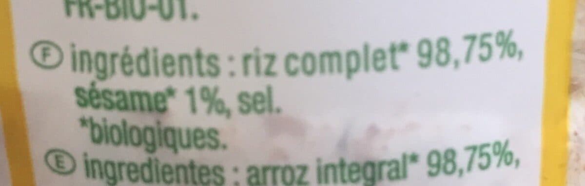 Open Food Facts Galettes de riz complet au sésame packshot