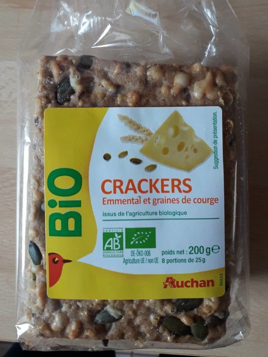 Auchan Crackers emmental et graines de courge packshot
