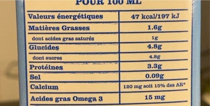 LES 30 FERMES DE CANT'AVEY'LOT Lait demi-écrémé Cant'Avey'Lot UHT packshot