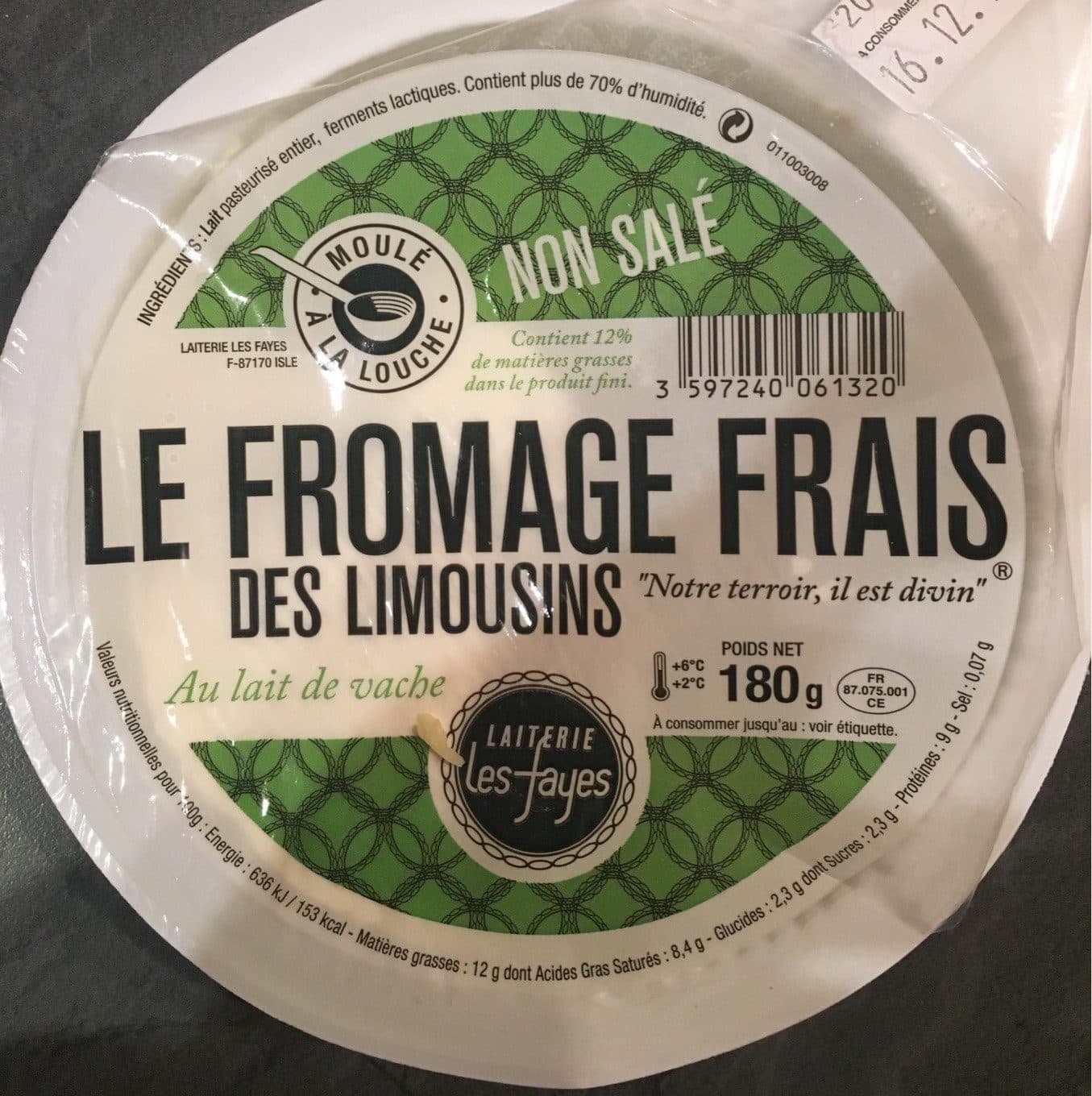 Laiterie Les Fayes Fromage frais des limousins packshot