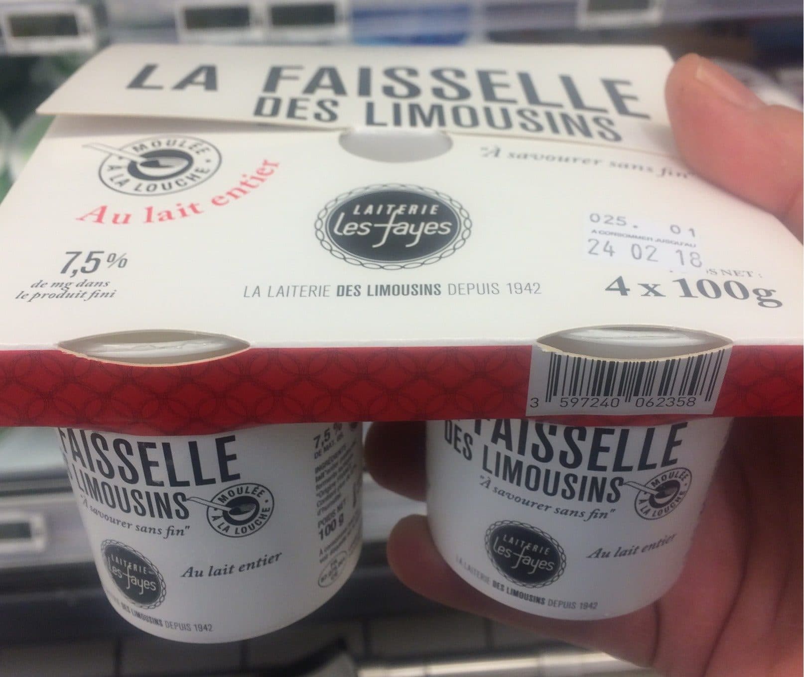 Laiterie Les Fayes La faisselle des Limousins packshot