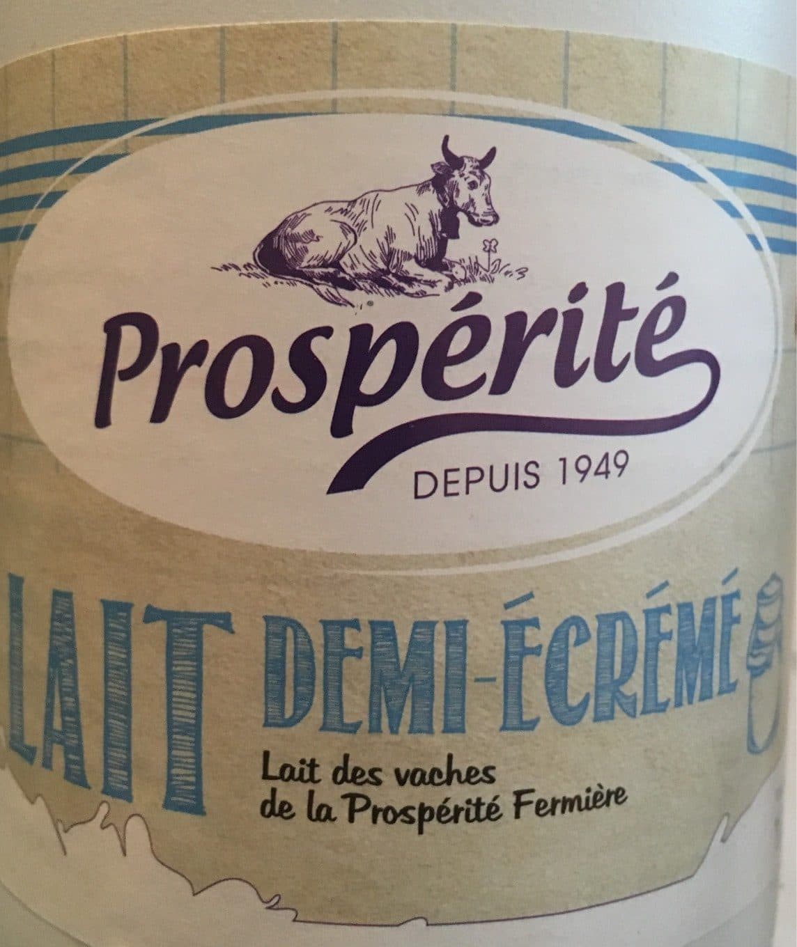 Prospérité Lait Demi Ecreme packshot