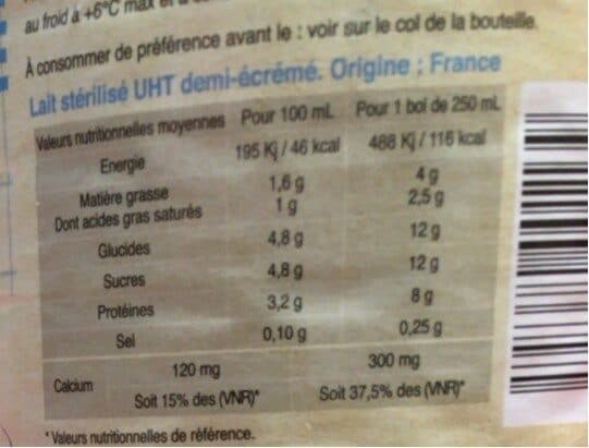 Prospérité Lait Demi Ecreme packshot