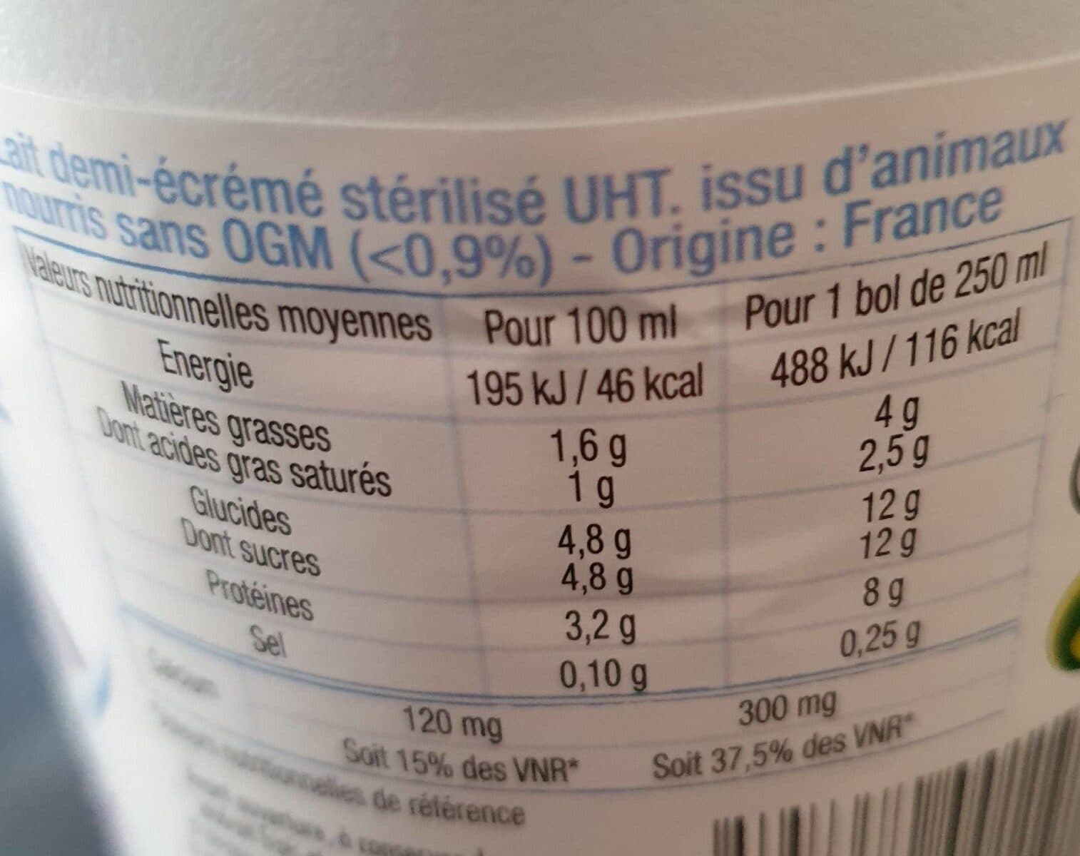 Advitam LAIT DEMI-ECREME packshot