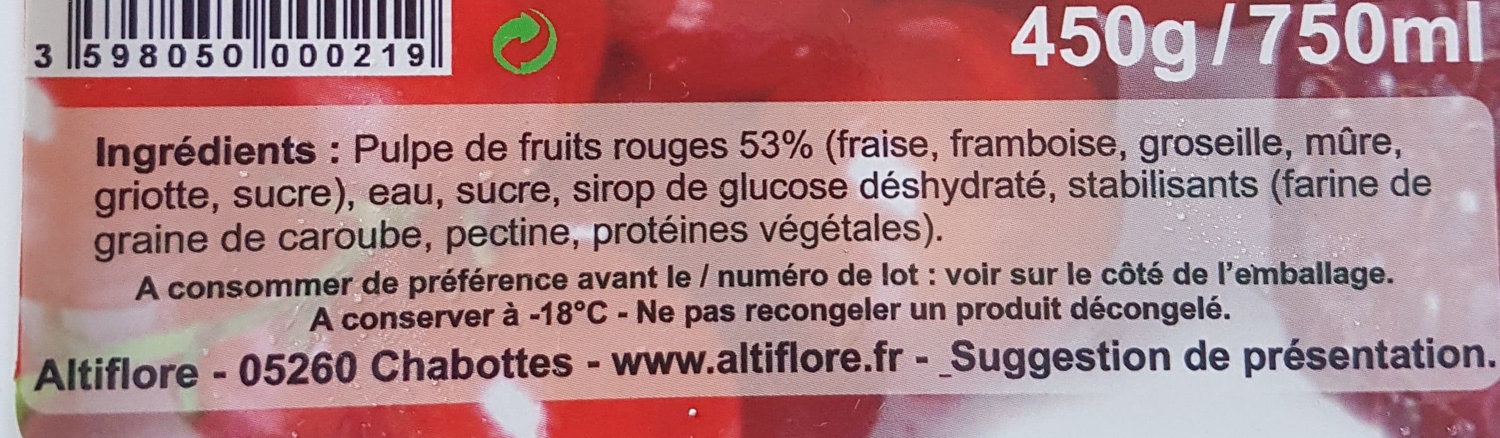 Altiflore Fruit rouge packshot