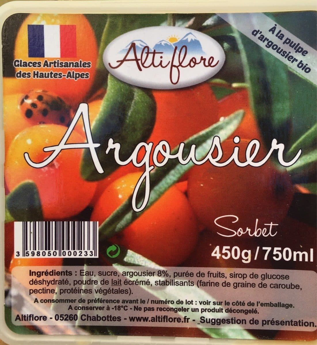 Altifore Sorbet argousier packshot