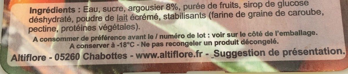 Altifore Sorbet argousier packshot