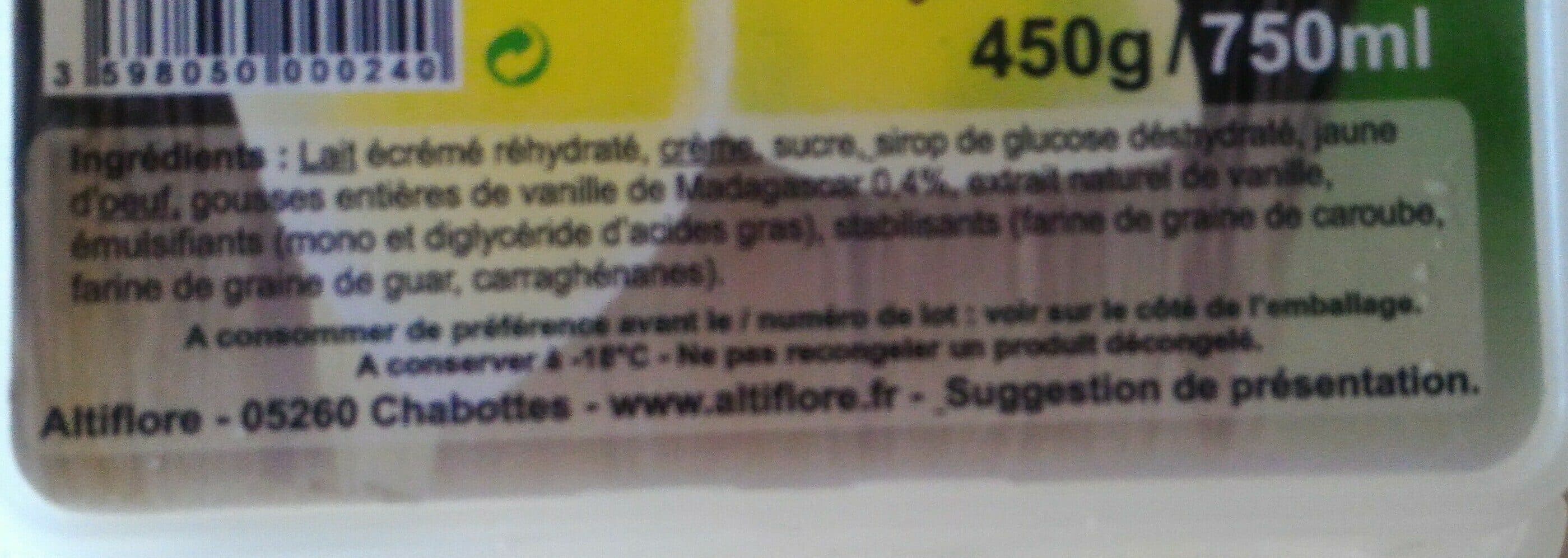 Altiflore Crème glacée Vanille packshot