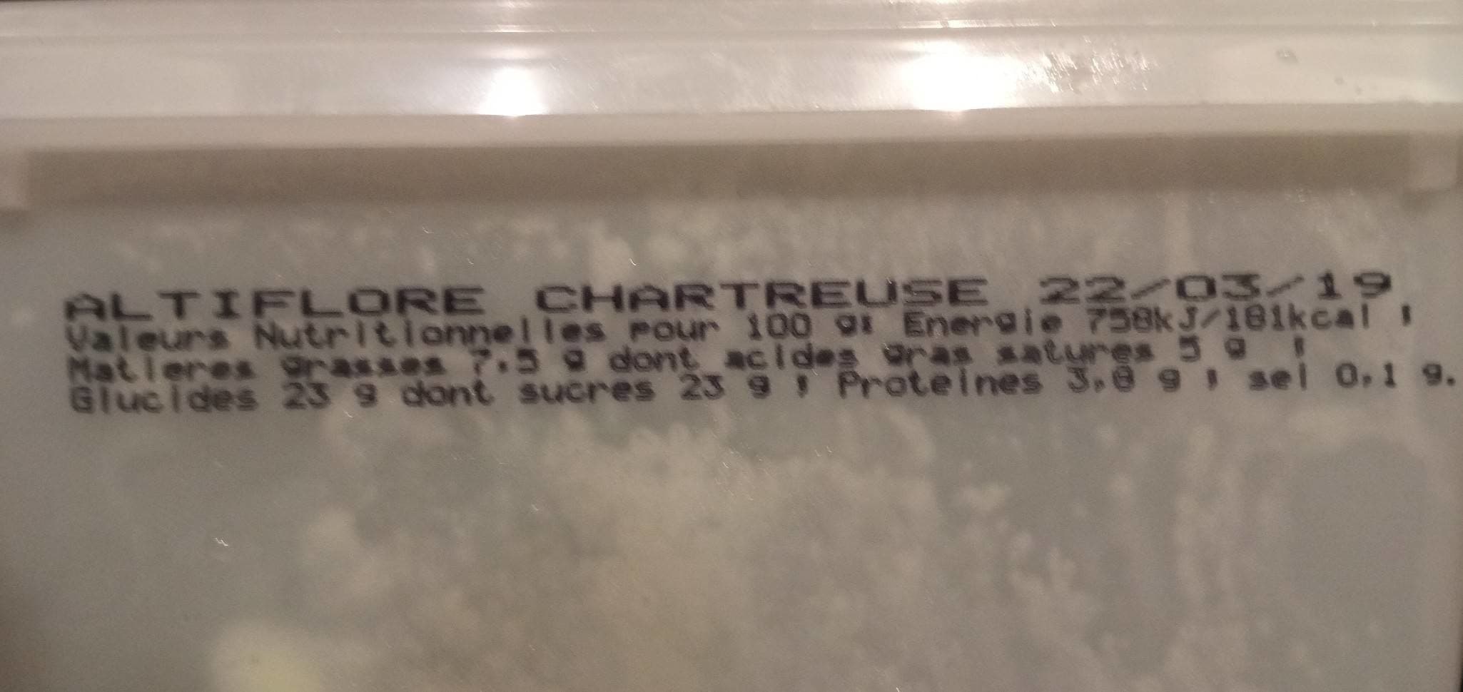 Altiflore Altiflore Crème glacée Chartreuse le bac de 450 g packshot