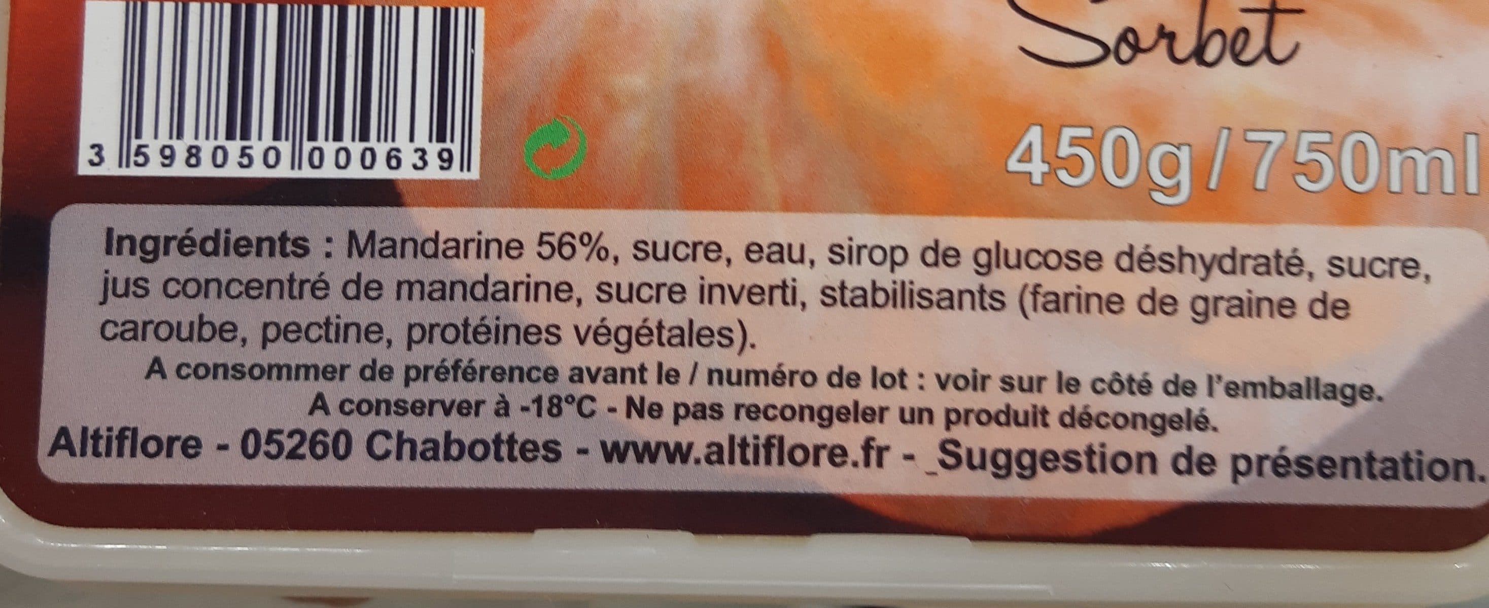 Altiflore Sorbet Mandarine packshot
