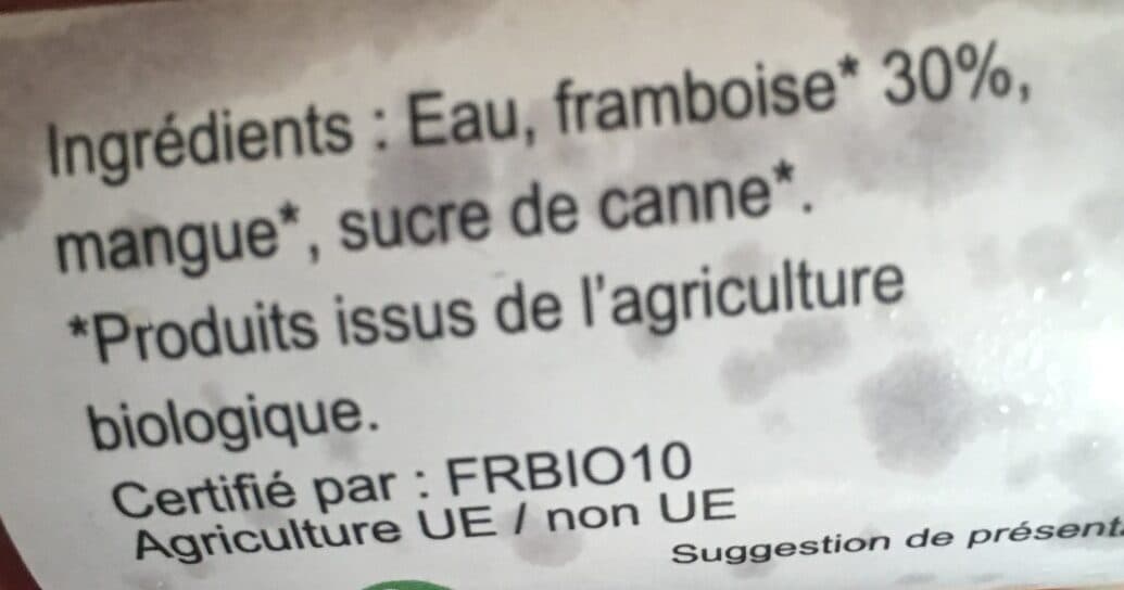 Altiflore Jus de framboise packshot