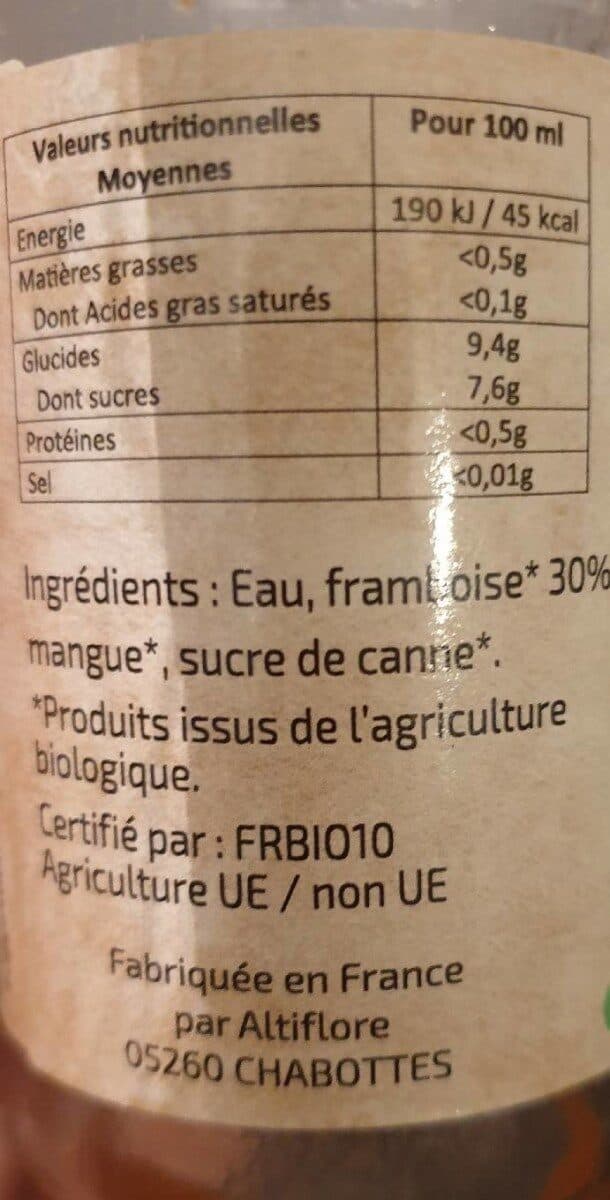 Altiflore Jus de framboise packshot