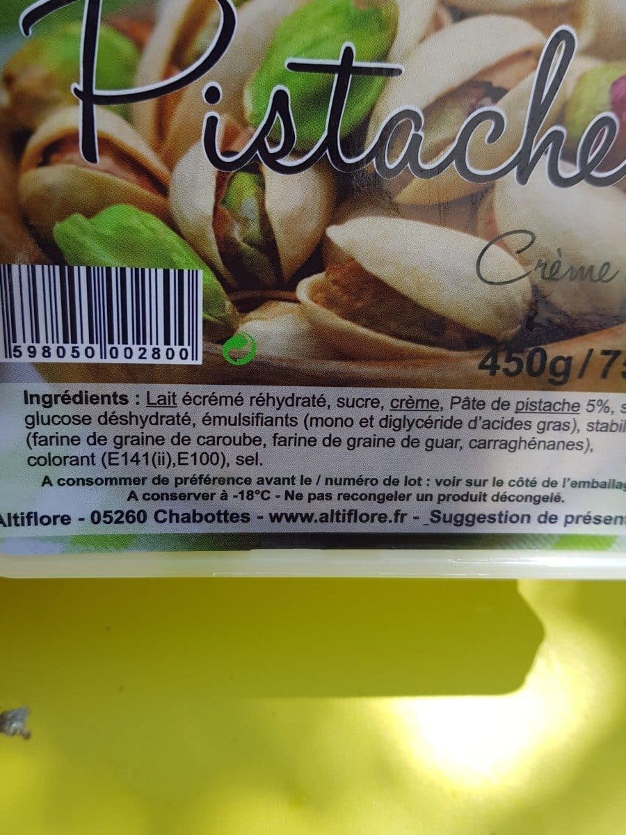 Altiflore Glace pistache packshot