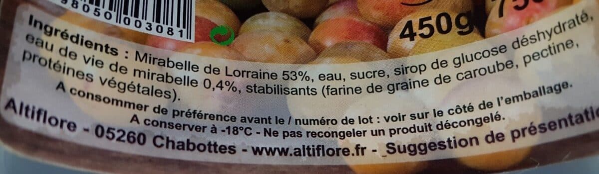 Altiflore Sorbet mirabelle packshot