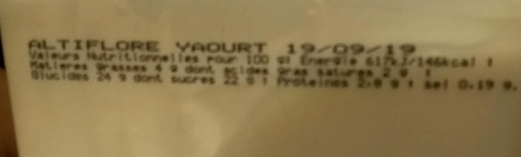 Altiflore Yaourt de la laiterie du col Bayard packshot