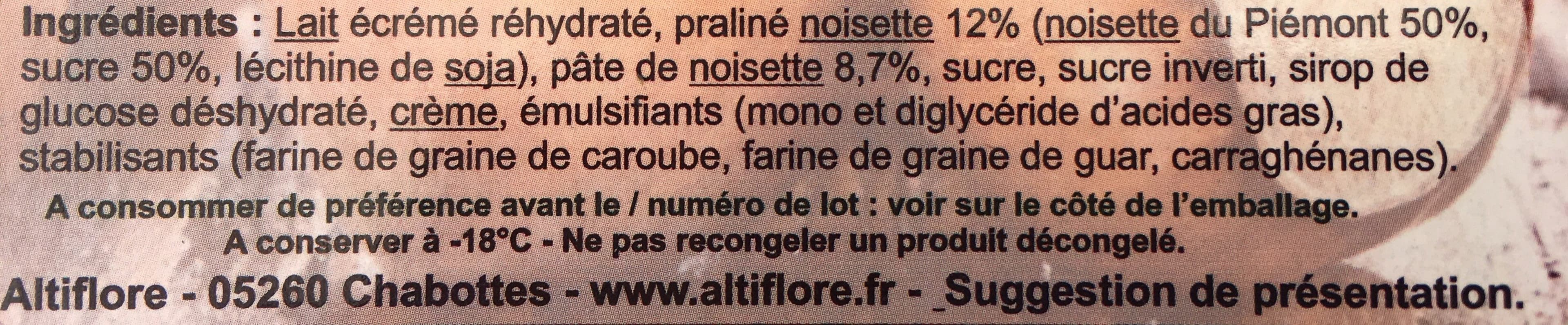 Altiflore Crème glacée noisette packshot