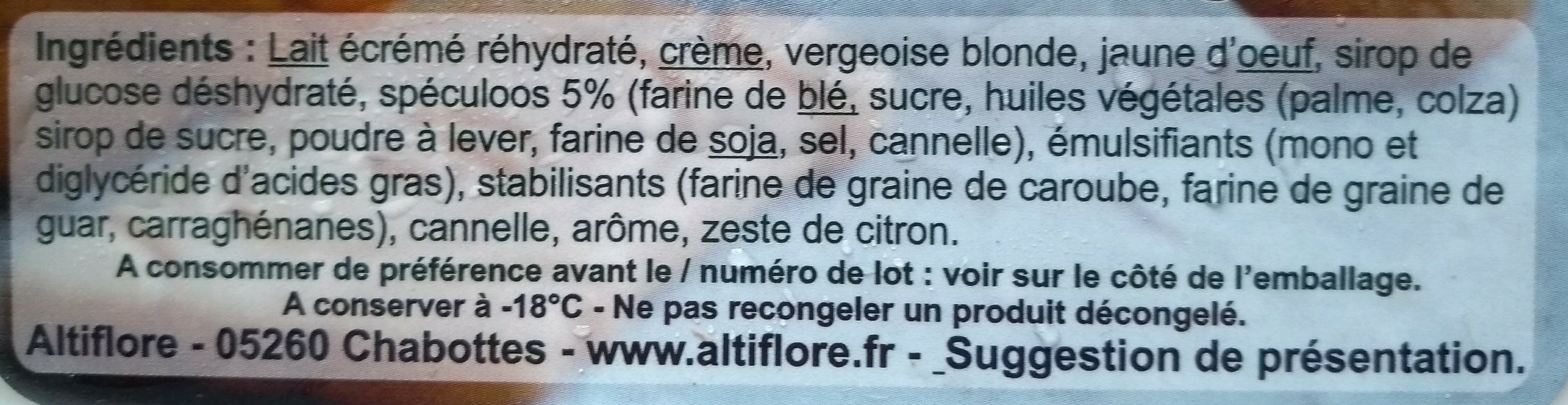 Altiflore Crème glacée Spéculos packshot