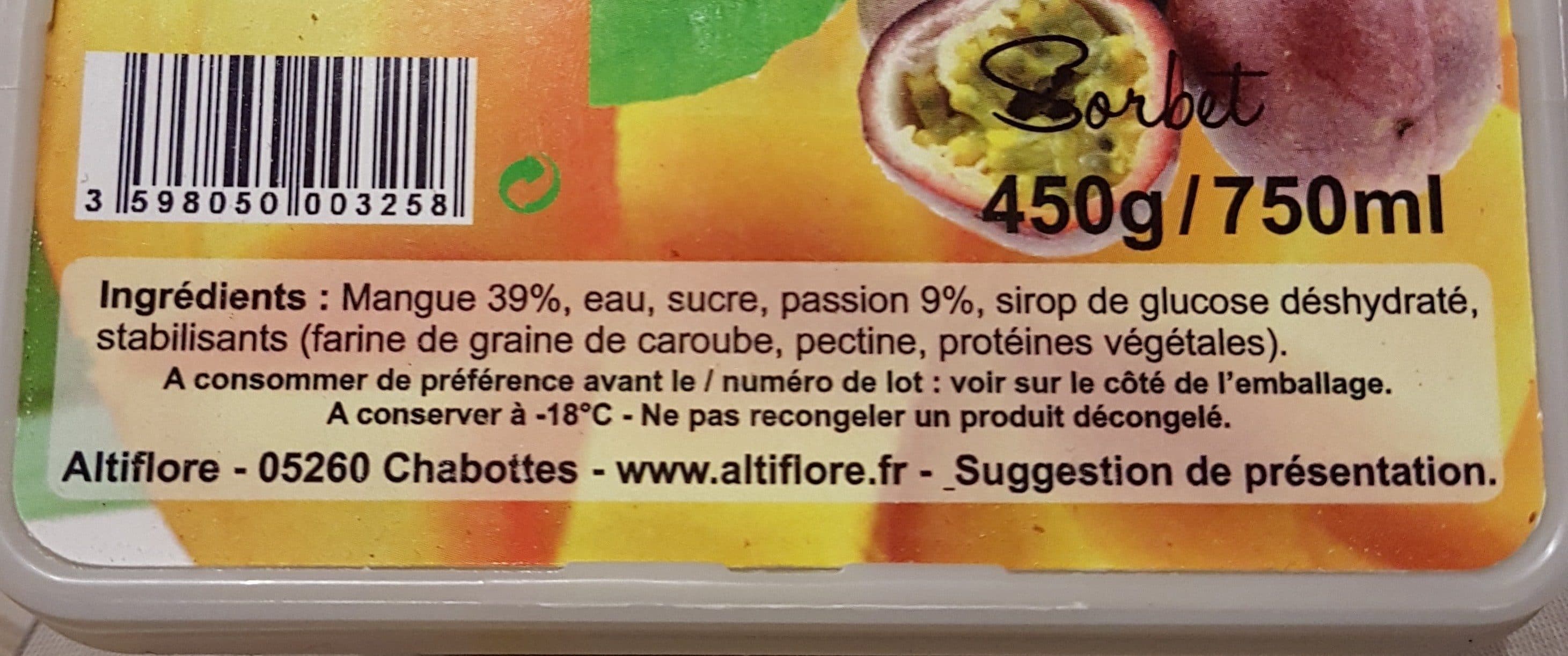 Altiflore Sorbet Mangue Passion packshot