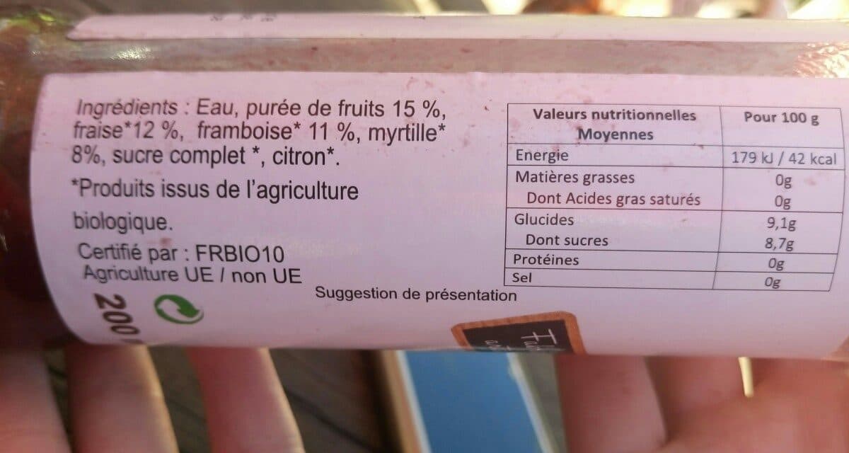 Altiflore Boisson fruits rouges fabrication artisanale packshot