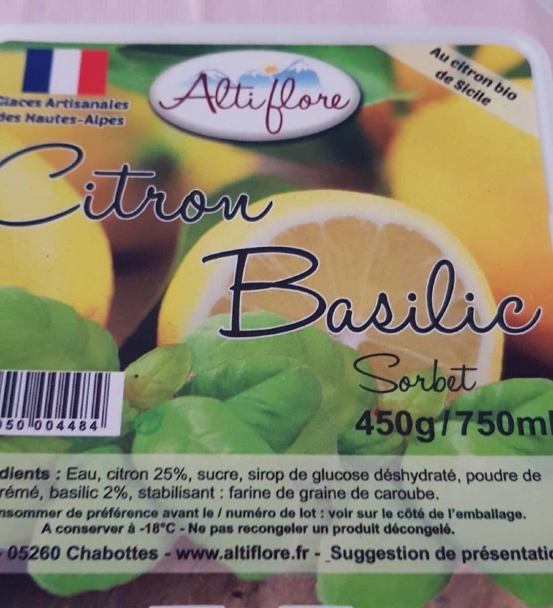 Altiflore Sorbet citron basilic packshot