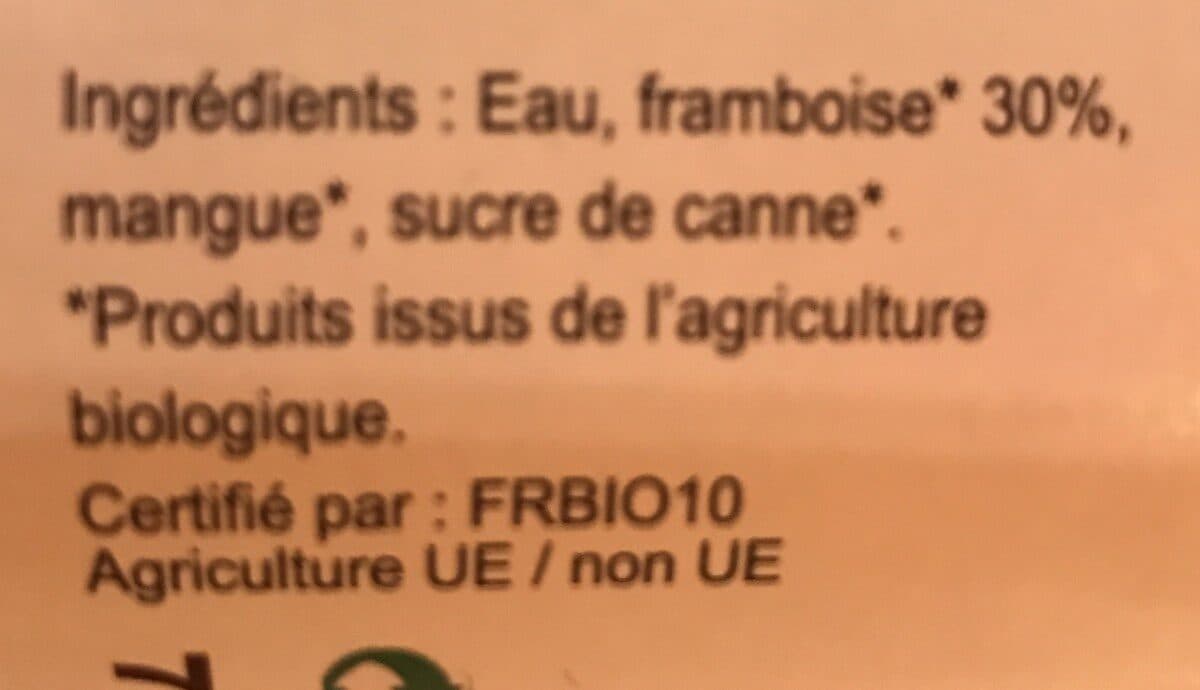 Altiflore Jus de framboise packshot
