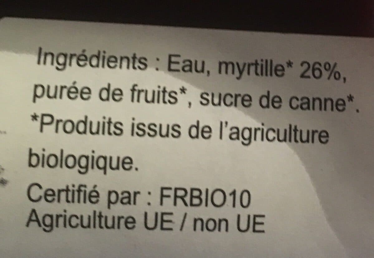Altiflore Jus de myrtille packshot