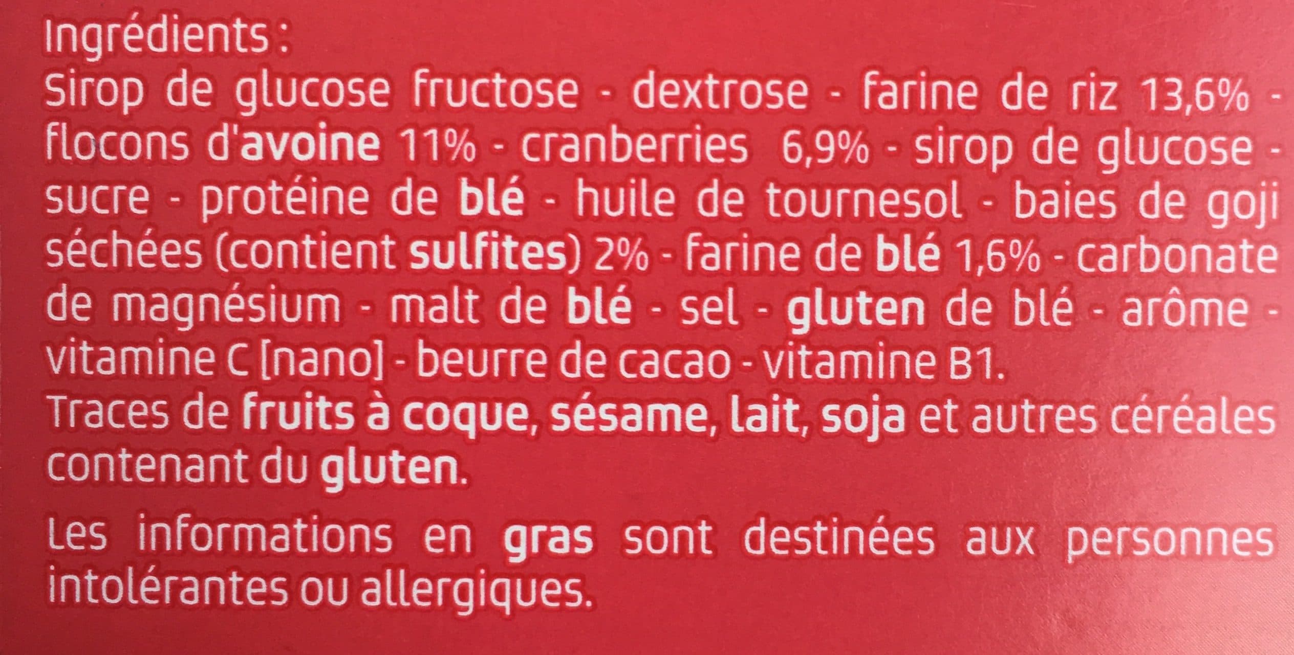 Go Sport Energy bar, fruits rouges packshot