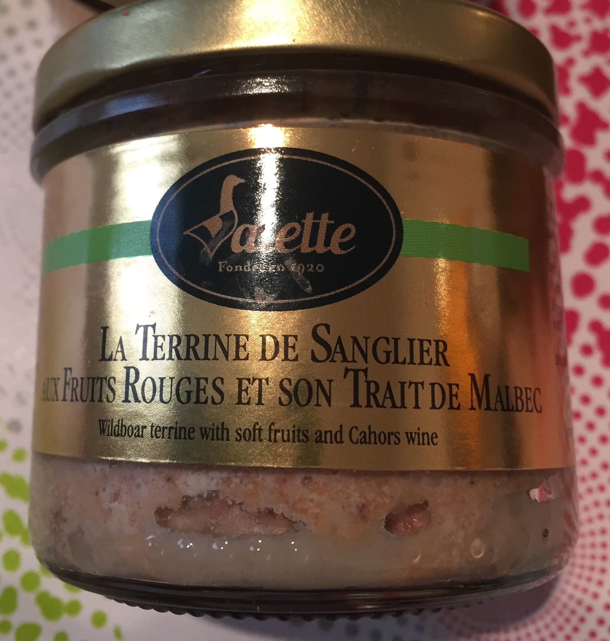 Valette La Terrine de Sanglier aux Fruits Rouges et son Trait de Malbec packshot
